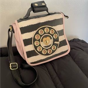 Betsey Johnson Telephone Retro Crossbody Purse Bag